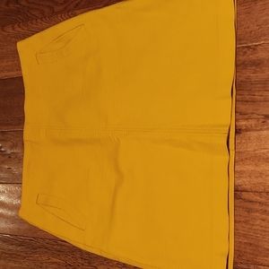 Ann Taylor Mustard Textured Skirt